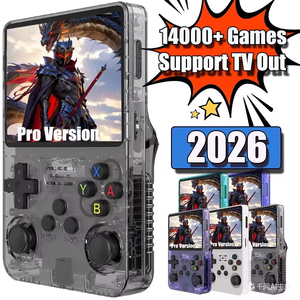ZTXION R36S Retro Handheld Game Console - 64GB, 14000 Built-in Games, 3.5 Inch Screen